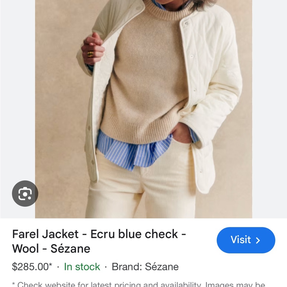 Sézane Farel Jacket - Ecru